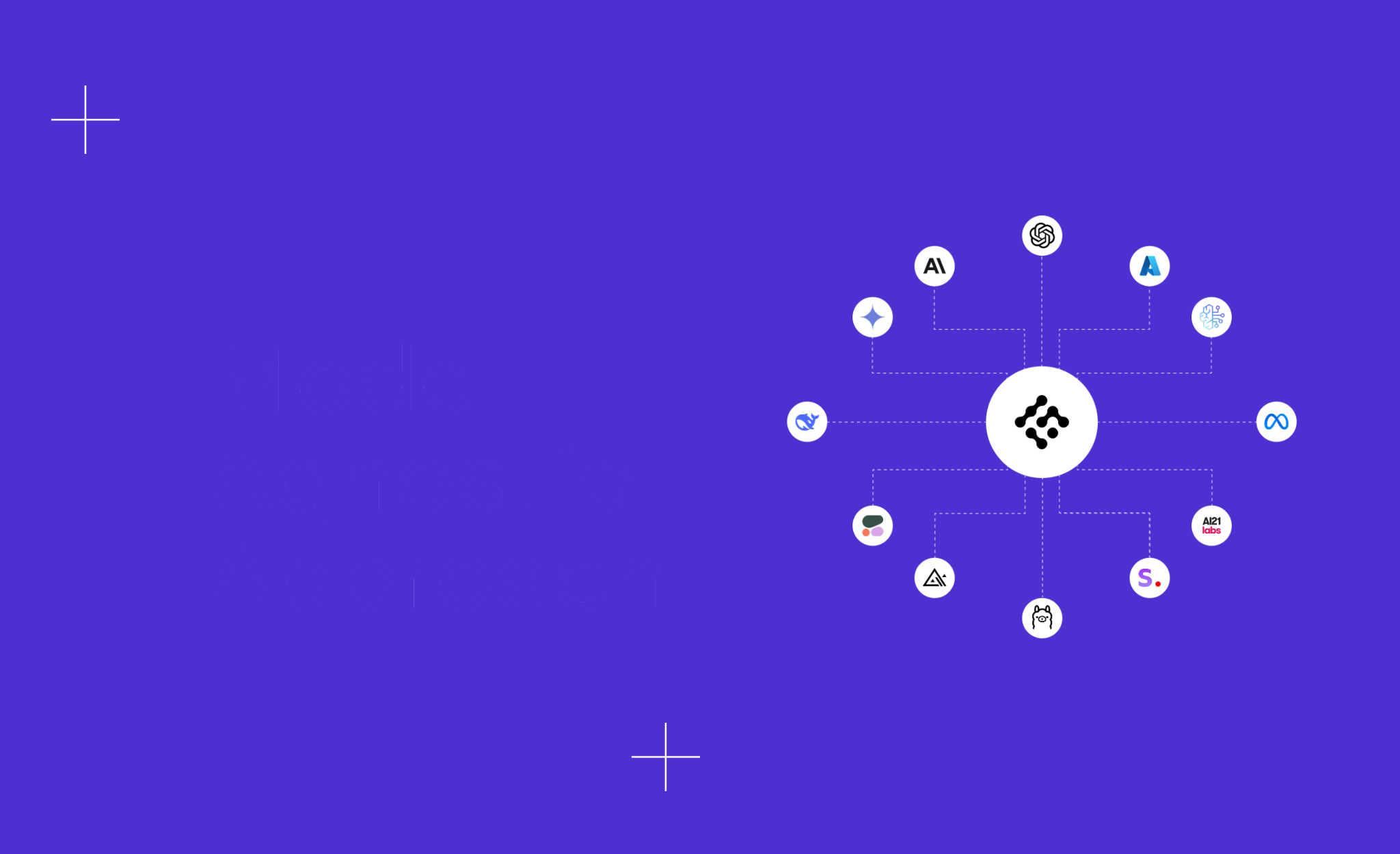 A central protocol hub connecting to many AI models and tools